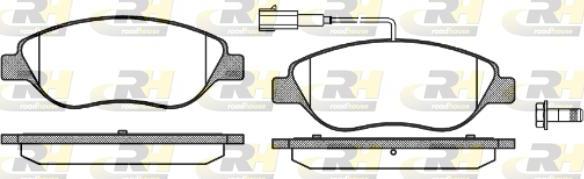 Roadhouse 2860.02 - Kit de plaquettes de frein, frein à disque cwaw.fr