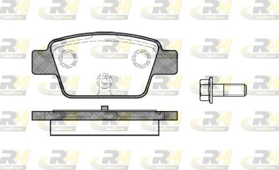 Roadhouse 2861.00 - Kit de plaquettes de frein, frein à disque cwaw.fr