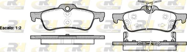 Roadhouse 2862.02 - Kit de plaquettes de frein, frein à disque cwaw.fr