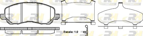 Roadhouse 2804.31 - Kit de plaquettes de frein, frein à disque cwaw.fr