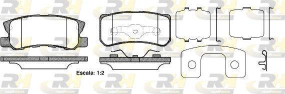 Roadhouse 2803.22 - Kit de plaquettes de frein, frein à disque cwaw.fr