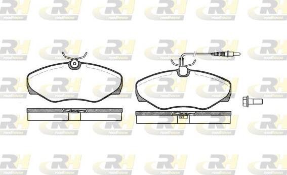 Roadhouse 2834.01 - Kit de plaquettes de frein, frein à disque cwaw.fr