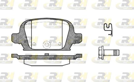 Roadhouse 2835.02 - Kit de plaquettes de frein, frein à disque cwaw.fr