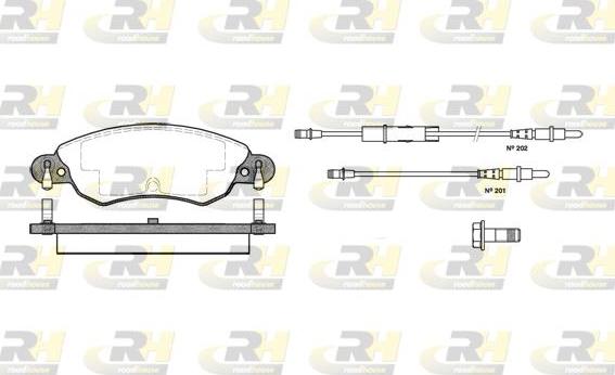 Roadhouse 2829.04 - Kit de plaquettes de frein, frein à disque cwaw.fr