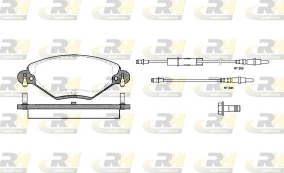 Roadhouse 2828.04 - Kit de plaquettes de frein, frein à disque cwaw.fr