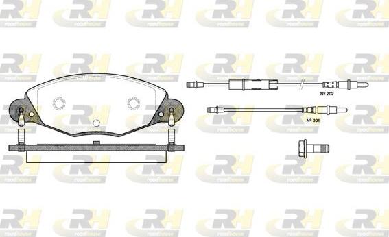 Roadhouse 2827.04 - Kit de plaquettes de frein, frein à disque cwaw.fr