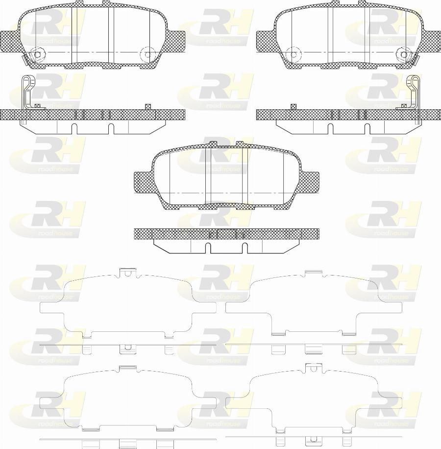 Roadhouse 2876.02 - Kit de plaquettes de frein, frein à disque cwaw.fr