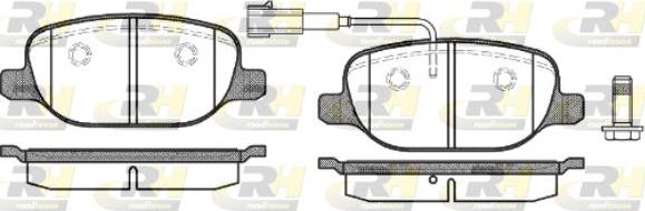 Roadhouse 2878.02 - Kit de plaquettes de frein, frein à disque cwaw.fr