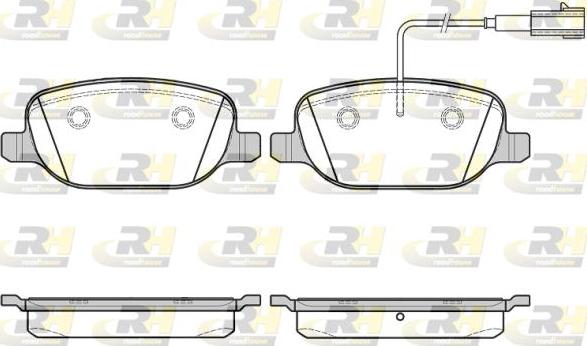 Roadhouse 2878.12 - Kit de plaquettes de frein, frein à disque cwaw.fr