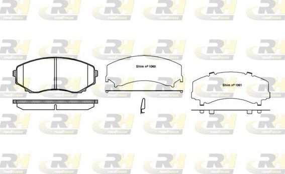 Roadhouse 2397.22 - Kit de plaquettes de frein, frein à disque cwaw.fr