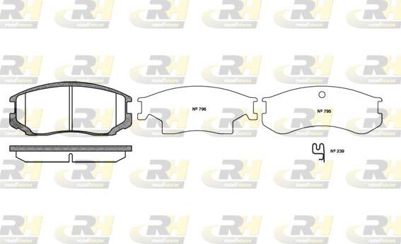 Roadhouse 2357.22 - Kit de plaquettes de frein, frein à disque cwaw.fr