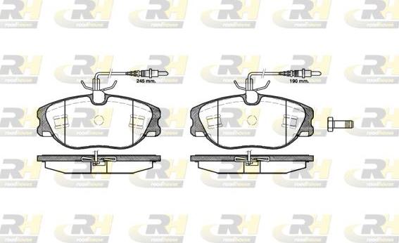 Roadhouse 2305.44 - Kit de plaquettes de frein, frein à disque cwaw.fr