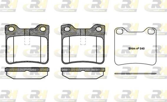 Roadhouse 2321.10 - Kit de plaquettes de frein, frein à disque cwaw.fr