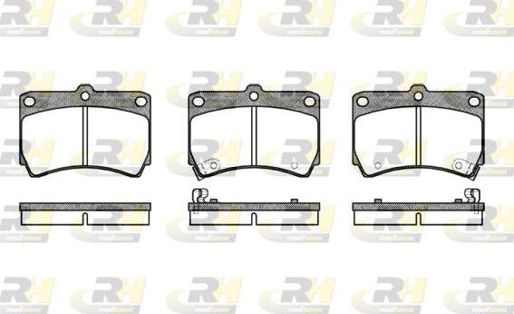 Roadhouse 2212.12 - Kit de plaquettes de frein, frein à disque cwaw.fr