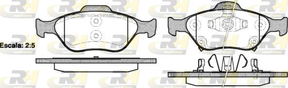 Roadhouse 2766.12 - Kit de plaquettes de frein, frein à disque cwaw.fr