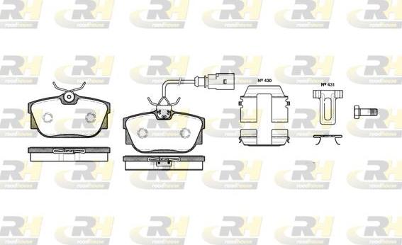 Roadhouse 2767.12 - Kit de plaquettes de frein, frein à disque cwaw.fr