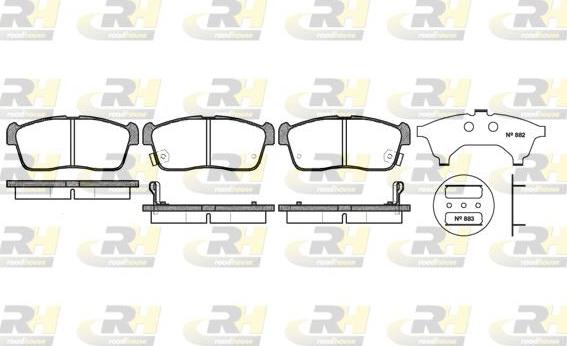 Roadhouse 2724.02 - Kit de plaquettes de frein, frein à disque cwaw.fr