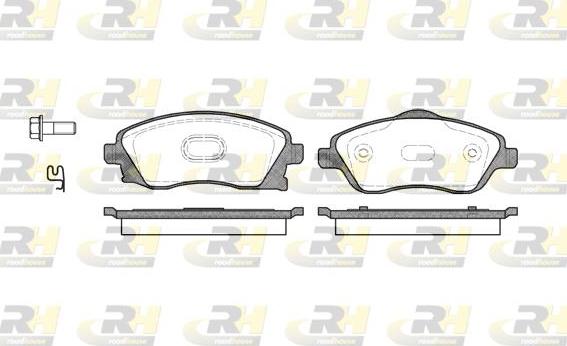 Roadhouse 2774.12 - Kit de plaquettes de frein, frein à disque cwaw.fr