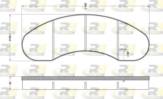 Roadhouse JSX 2910.22 - Kit de plaquettes de frein, frein à disque cwaw.fr