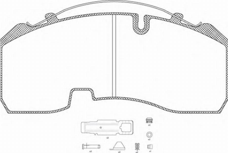 Roadhouse JSX 21084.80 - Kit de plaquettes de frein, frein à disque cwaw.fr