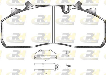 Roadhouse JSX 21254.80 - Kit de plaquettes de frein, frein à disque cwaw.fr