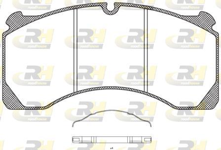 Roadhouse JSX 2847.00 - Kit de plaquettes de frein, frein à disque cwaw.fr