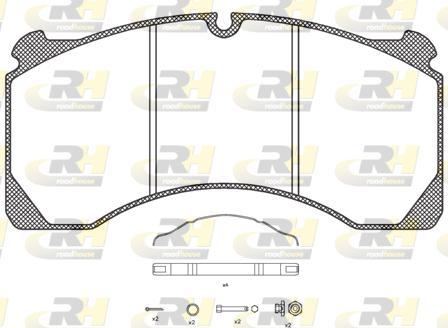 Roadhouse JSX 2847.80 - Kit de plaquettes de frein, frein à disque cwaw.fr