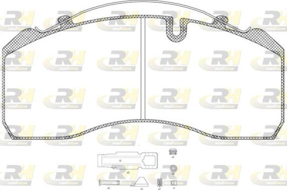 Roadhouse JSX 2814.80 - Kit de plaquettes de frein, frein à disque cwaw.fr