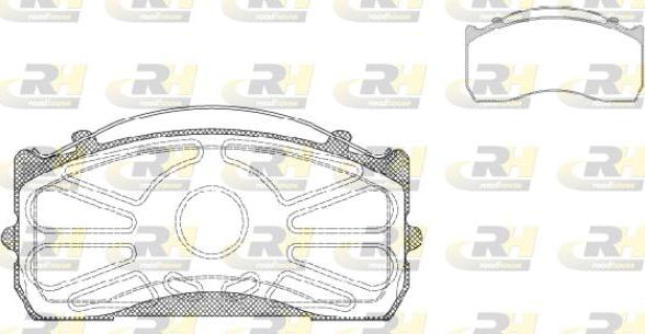 Roadhouse JSX 2815.00 - Kit de plaquettes de frein, frein à disque cwaw.fr