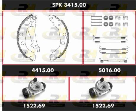 Roadhouse SPK 3415.00 - Jeu de mâchoires de frein cwaw.fr