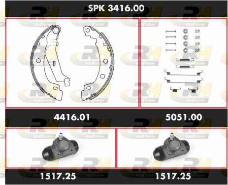 Roadhouse SPK 3416.00 - Jeu de mâchoires de frein cwaw.fr