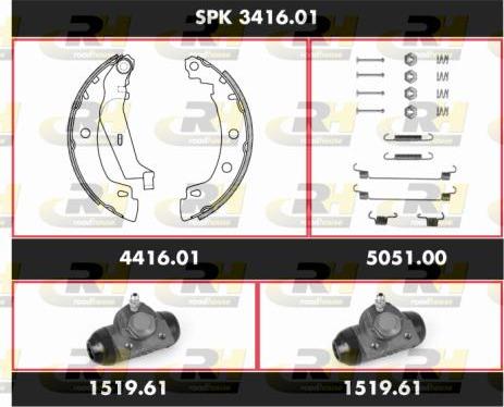 Roadhouse SPK 3416.01 - Jeu de mâchoires de frein cwaw.fr