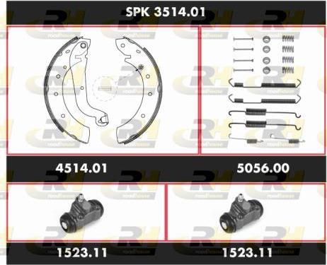 Roadhouse SPK 3514.01 - Jeu de mâchoires de frein cwaw.fr