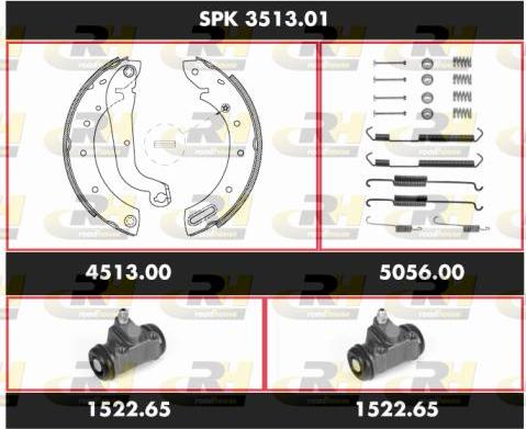 Roadhouse SPK 3513.01 - Jeu de mâchoires de frein cwaw.fr