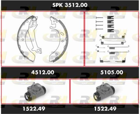 Roadhouse SPK 3512.00 - Jeu de mâchoires de frein cwaw.fr