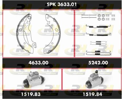 Roadhouse SPK 3633.01 - Jeu de mâchoires de frein cwaw.fr