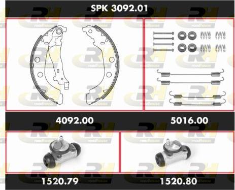 Roadhouse SPK 3092.01 - Jeu de mâchoires de frein cwaw.fr