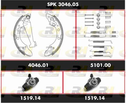 Roadhouse SPK 3046.05 - Jeu de mâchoires de frein cwaw.fr