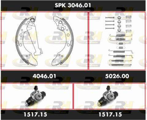 Roadhouse SPK 3046.01 - Jeu de mâchoires de frein cwaw.fr