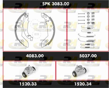 Roadhouse SPK 3083.00 - Jeu de mâchoires de frein cwaw.fr