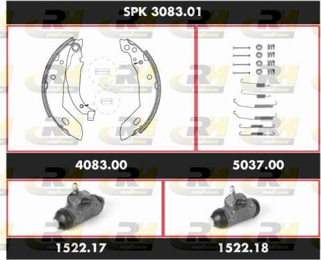 Roadhouse SPK 3083.01 - Jeu de mâchoires de frein cwaw.fr