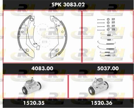 Roadhouse SPK 3083.02 - Jeu de mâchoires de frein cwaw.fr