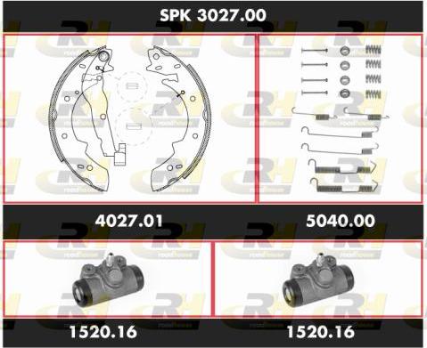 Roadhouse SPK 3027.00 - Jeu de mâchoires de frein cwaw.fr