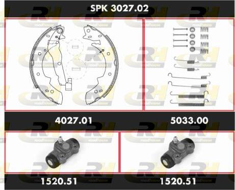 Roadhouse SPK 3027.02 - Jeu de mâchoires de frein cwaw.fr