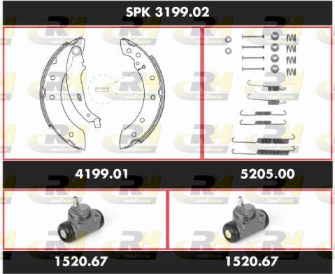 Roadhouse SPK 3199.02 - Jeu de mâchoires de frein cwaw.fr