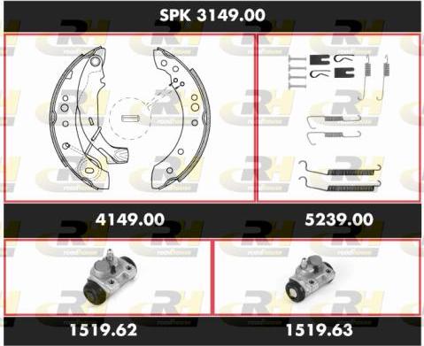 Roadhouse SPK 3149.00 - Jeu de mâchoires de frein cwaw.fr