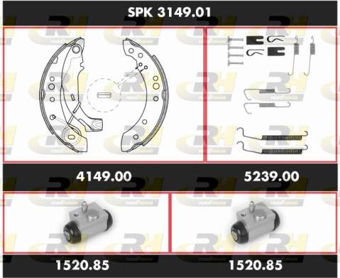 Roadhouse SPK 3149.01 - Jeu de mâchoires de frein cwaw.fr