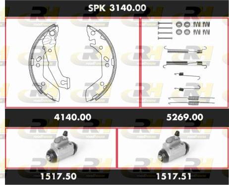 Roadhouse SPK 3140.00 - Jeu de mâchoires de frein cwaw.fr