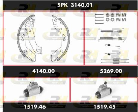 Roadhouse SPK 3140.01 - Jeu de mâchoires de frein cwaw.fr