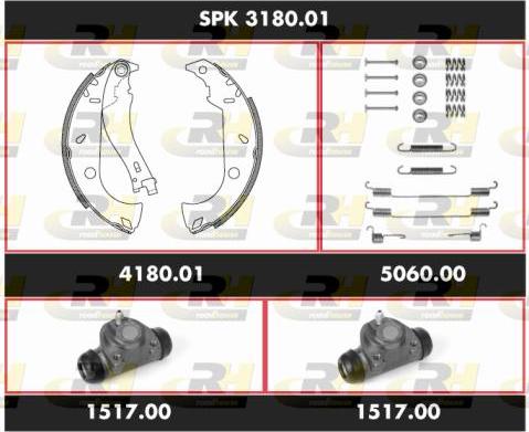 Roadhouse SPK 3180.01 - Jeu de mâchoires de frein cwaw.fr